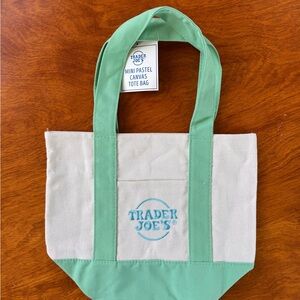 Trader Joe’s Green Canvas Mini Tote Bag